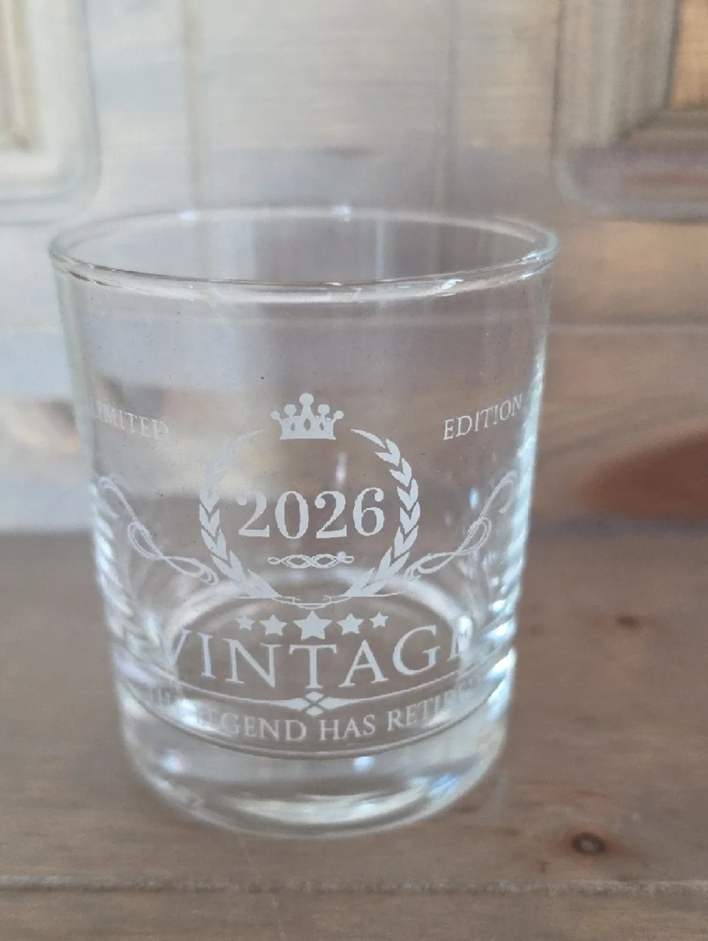 Limited Edition Vintage “The Legend Has Retired” Whiskey Glass Set